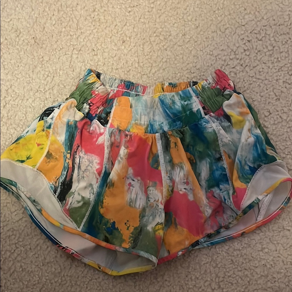 Multicolor Elastic Waistband Shorts